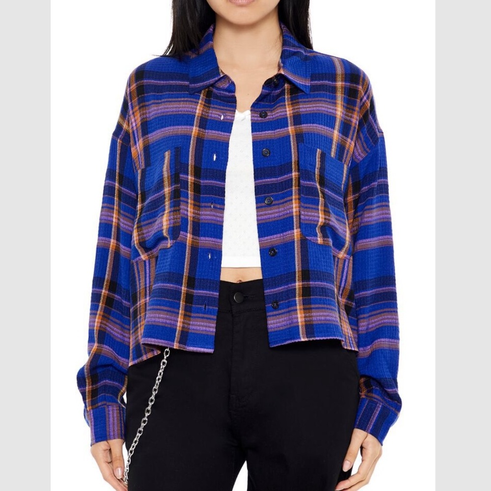 cropped flannel